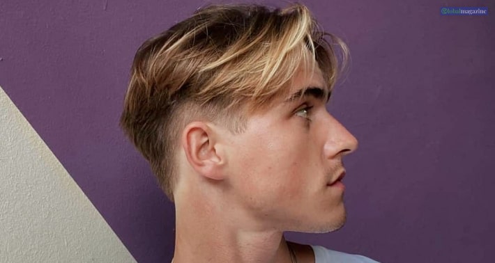Middle Part Hair With Low Fade