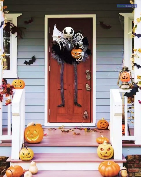 Pumpkin Jack Door Garland - Halloween door decorations