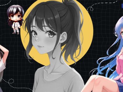 anime girl drawing full body