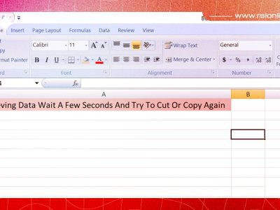 retrieving data. wait a few seconds and try to cut or copy again.